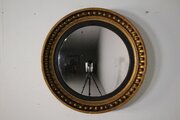 English Regency Antique Gilt Convex Mirror
