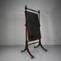 English Regency Antique Mahogany Cheval Mirror 