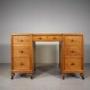 Heals Edwardian Antique Oak Buttery Hutch Desk 
