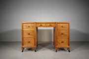 Heals Edwardian Antique Oak Buttery Hutch Desk 