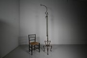 Massive 19th C Antique Wrought Iron Lantern Stand