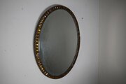 Rare 19th C Irish Oval Antique Jewelled Mirror 