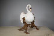 Rare Large Staffordshire Antique Pouring Swan  St