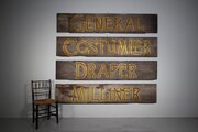 Set Four Amazing Huge 19th C Antique Shop Signs