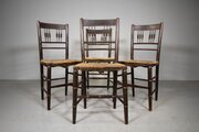 Set of Four Regency Antique Faux Bamboo Chairs