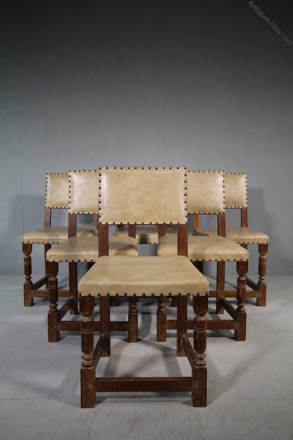 Antiques Atlas Set Of Six 1940's Heals Oak Dining Chairs.