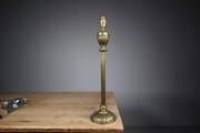 Tall English Edwardian Antique Brass Table Lamp 