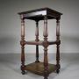 Three Tiered 19th Century Antique Oak Stand 