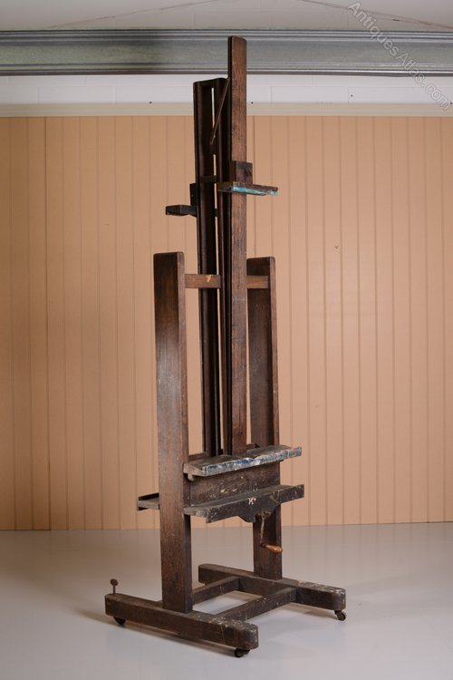 Unusual Double Sided Antique Oak Artist's Easel - Antiques Atlas