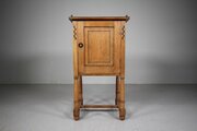 Very Rare Early Heals Antique Oak Bedside Cabinet 