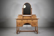 Very Rare Early Heals Antique Oak Dressing Chest