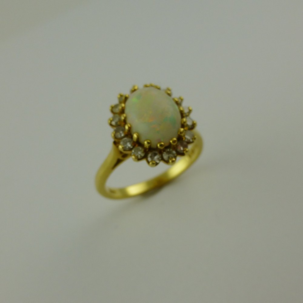 Opal And Diamond Ring Vintage Uk Opal And Diamond Ring Vintage Uk
