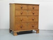 19thC Burr Ash Chest Of Drawers