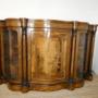 19thC Burr Walnut Credenza Cabinet