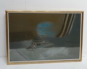 Abstract Painting Blue Moon W. Littlejohn RSA