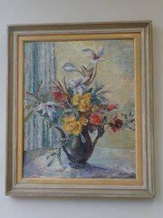 Decorative Scottish Painting Mixed Flowers