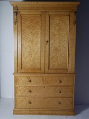 Large Bird Eye Maple Hanging Cupboard