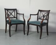 Pair Regency Revival Armchairs