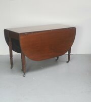 Regency Mahogany Drop Leaf Dining Table 6 Seater.