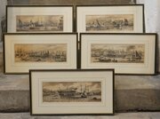 Set 5 Naval Engravings London Docks