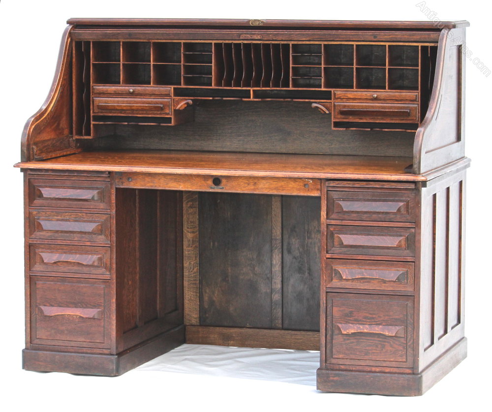 Oak Roll Top Desk By Cutler Circa 1910 Antiques Atlas Oak Roll Top Desk By Cutler