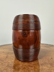 Large Fine Yew Wood Barrel Storage Container C1830