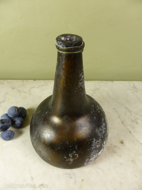 Antiques Atlas 18th C Onion Glass Bottle