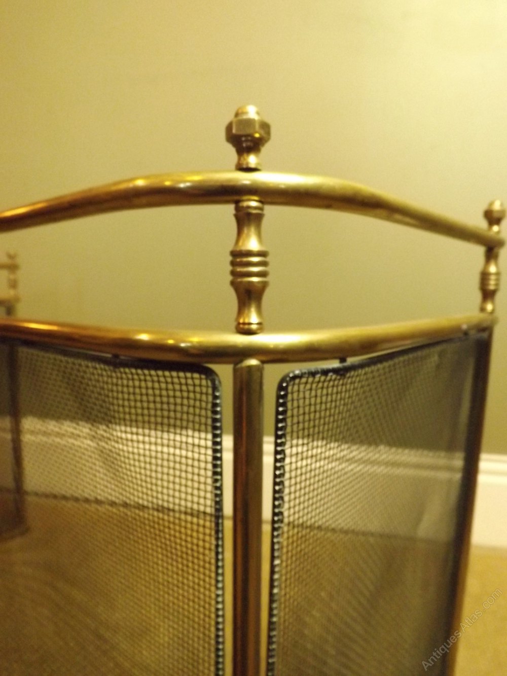 Antiques Atlas 19th C Brass Fire Guard