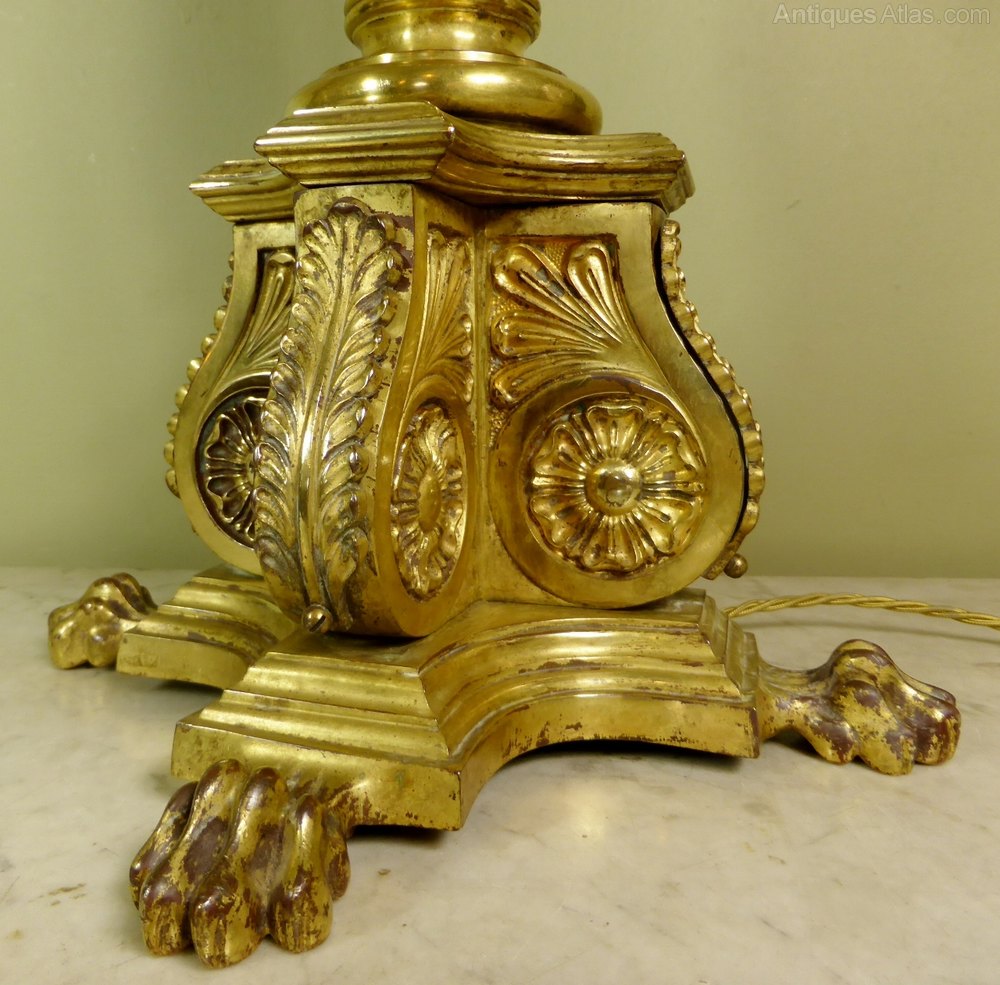 Antiques Atlas 19th C Brass Lamp Base