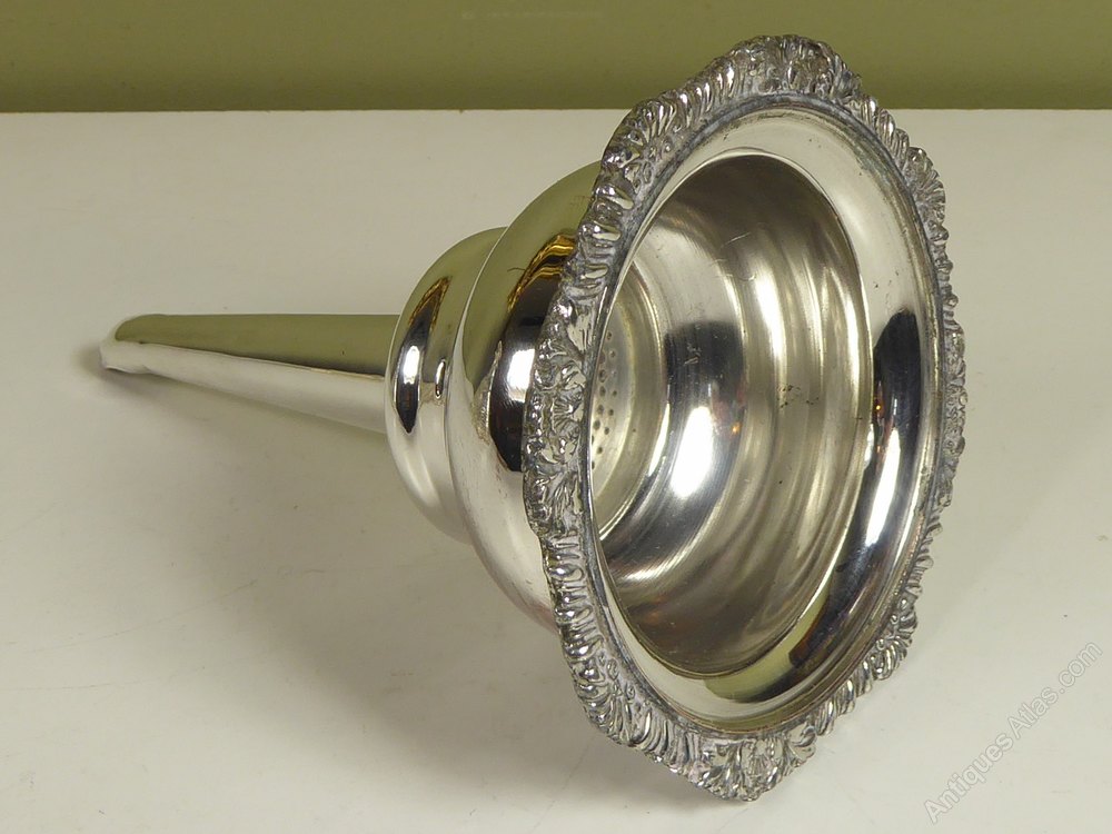 Antiques Atlas Large 19th C Silver Plated Wine Funnel