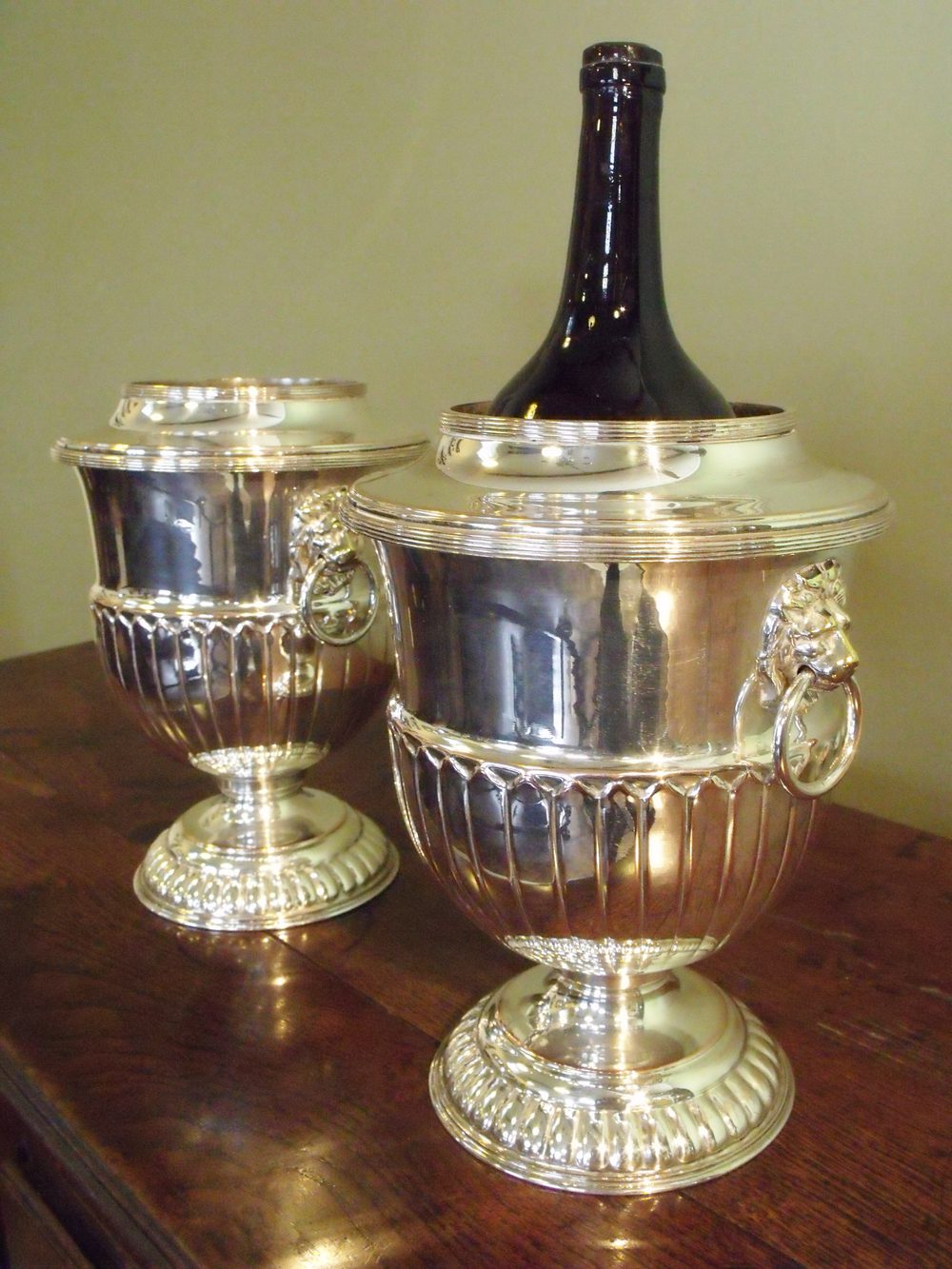 Antiques Atlas Pair Of Silverplated Wine Coolers