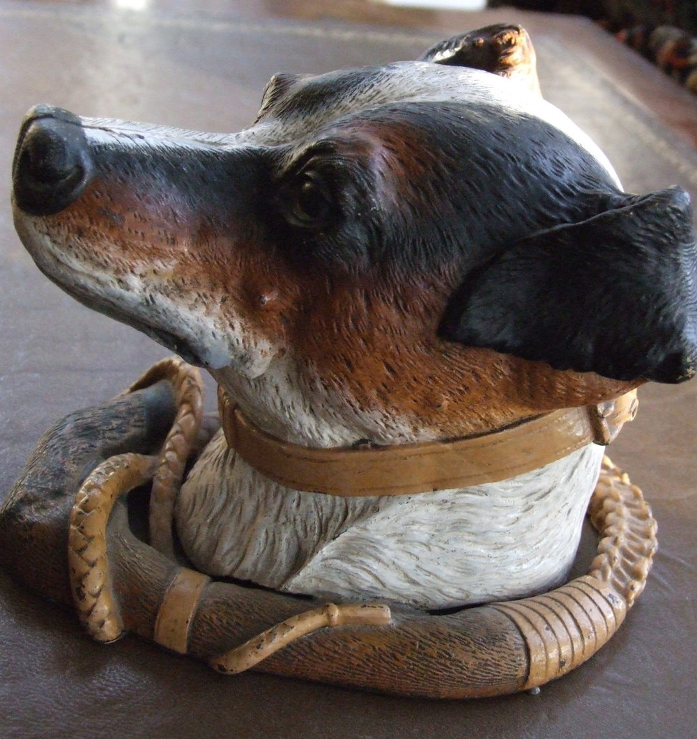 Antiques Atlas Cold Painted Bronze Inkwell As A Terrier