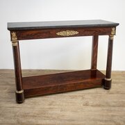 Empire Style Console Table With Marble Top