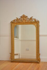 Outstanding Antique Giltwood Mirror H155cm