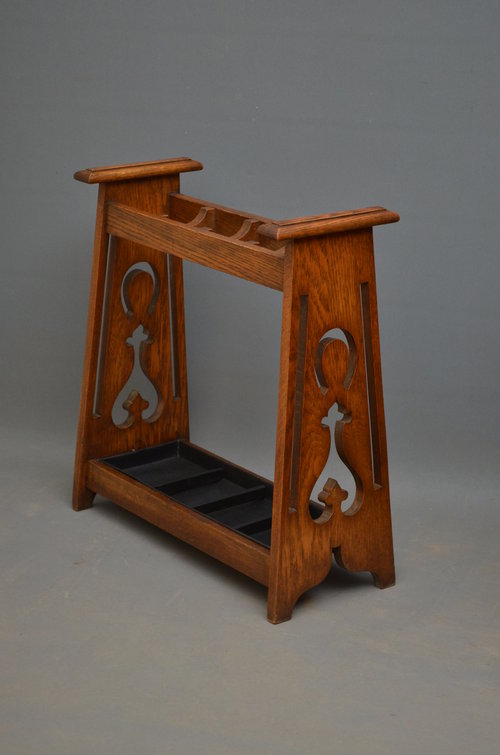 Stylish Arts And Crafts Umbrella Stand In Oak Antiques Atlas