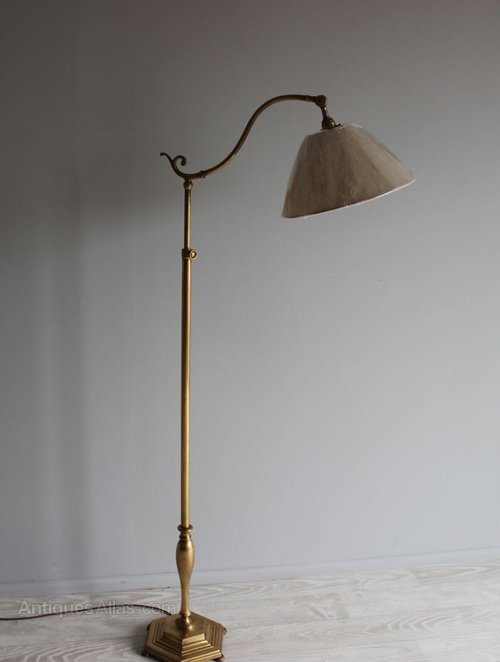 Antiques Atlas Adjustable Brass Reading Lamp