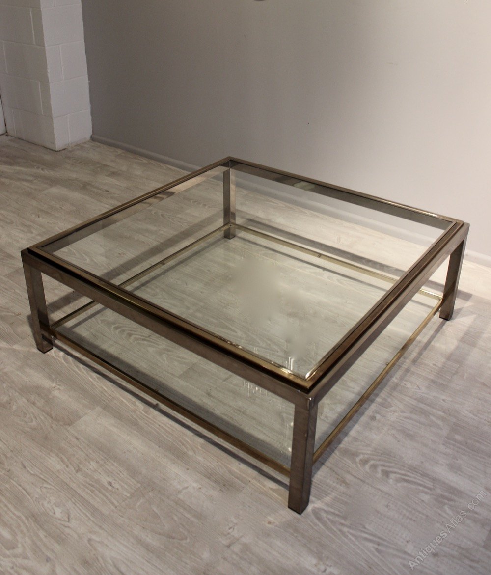 Antiques Atlas Nickel And Brass Two Tier Coffee Table