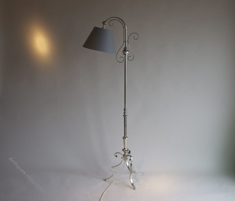 Antiques Atlas Tall Silver Plated Spanish Floor Lamp