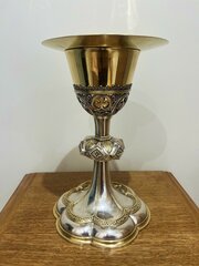 Late 19th-century Neo-Gothic Style Silver Chalice
