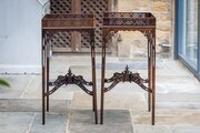 Nineteenth C Mahogany Chinese Chippendale Side Tables