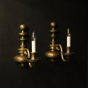 English Pair Of Bronze Antique Wall Lights