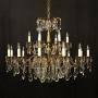 French 18 Light Gilded Antique Chandelier