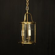 French Bronze Triple Light Antique Hall Lantern