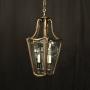 French Bronze Twin Light Antique Hall Lantern
