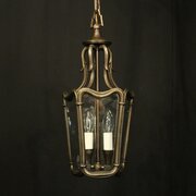 French Bronze Twin Light Antique Lantern