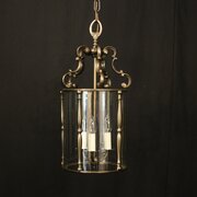 French Bronze Triple Light Antique Lantern