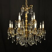French Gilded 12 Light Antique Chandelier