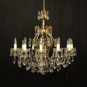 French Gilded 13 Light Antique Chandelier
