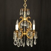 French Gilded 4 Light Antique Chandelier