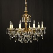 French Gilded 8 Light Antique Chandelier